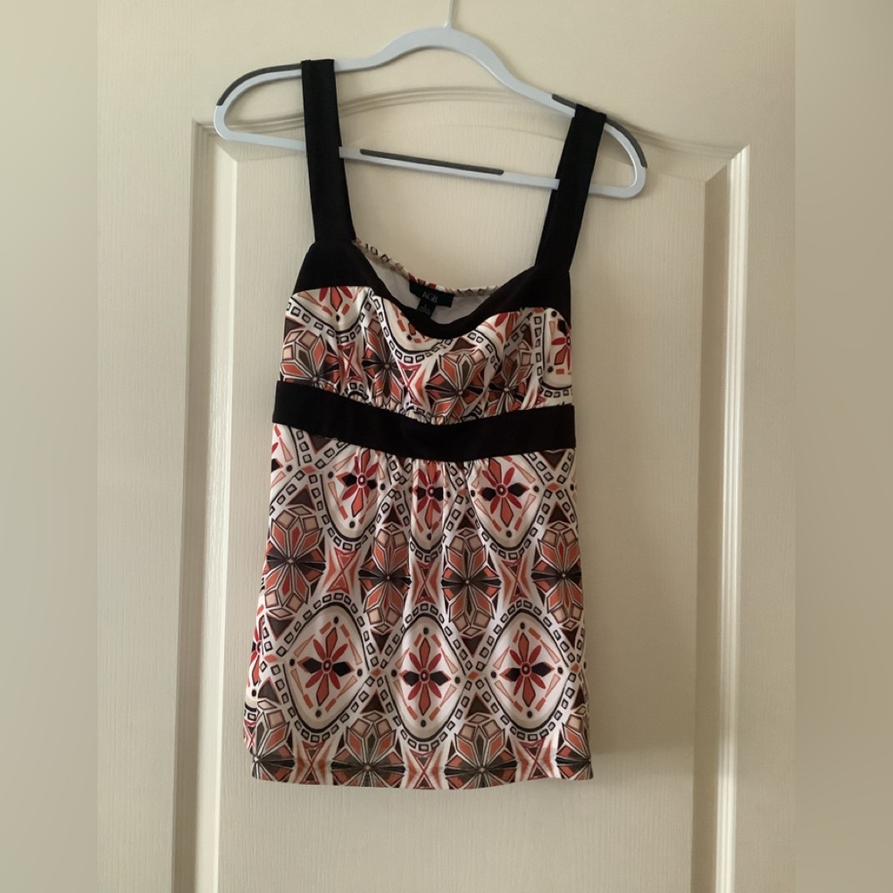 AGB sleeveless top stretchy size (L) brown orange beige. NEW w tags from…